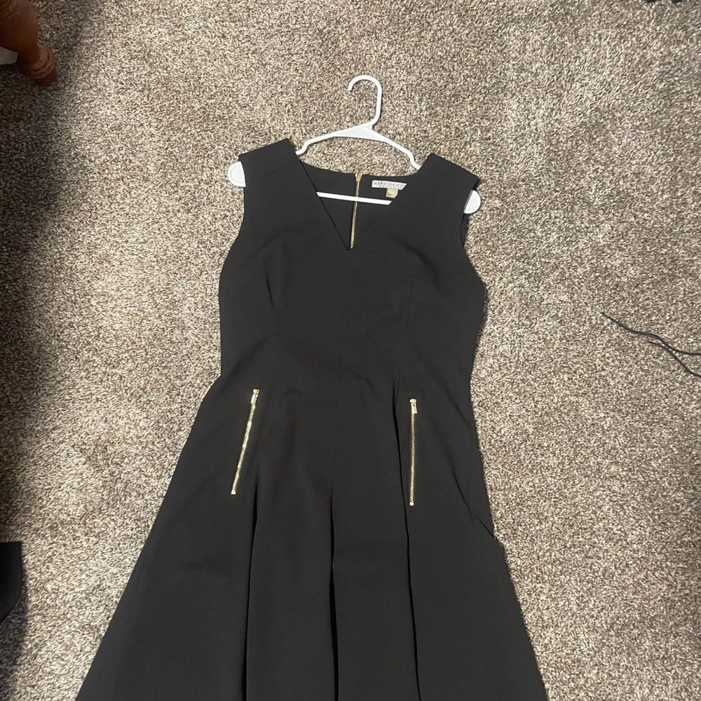 Marc New York Black Dress with Gold Accents
